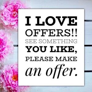 I LOVE REASONABLE OFFERS ❤️💛💙🩷
